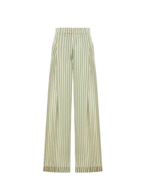 DRIES VAN NOTEN PANTALONE pila striped DRIES VAN NOTEN | 261-010909-3274604 GREEN